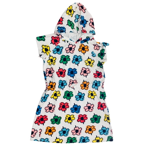 Hanna Andersson Rainbow Floral Swim Coverup Sz 120cm - Picture 1 of 5